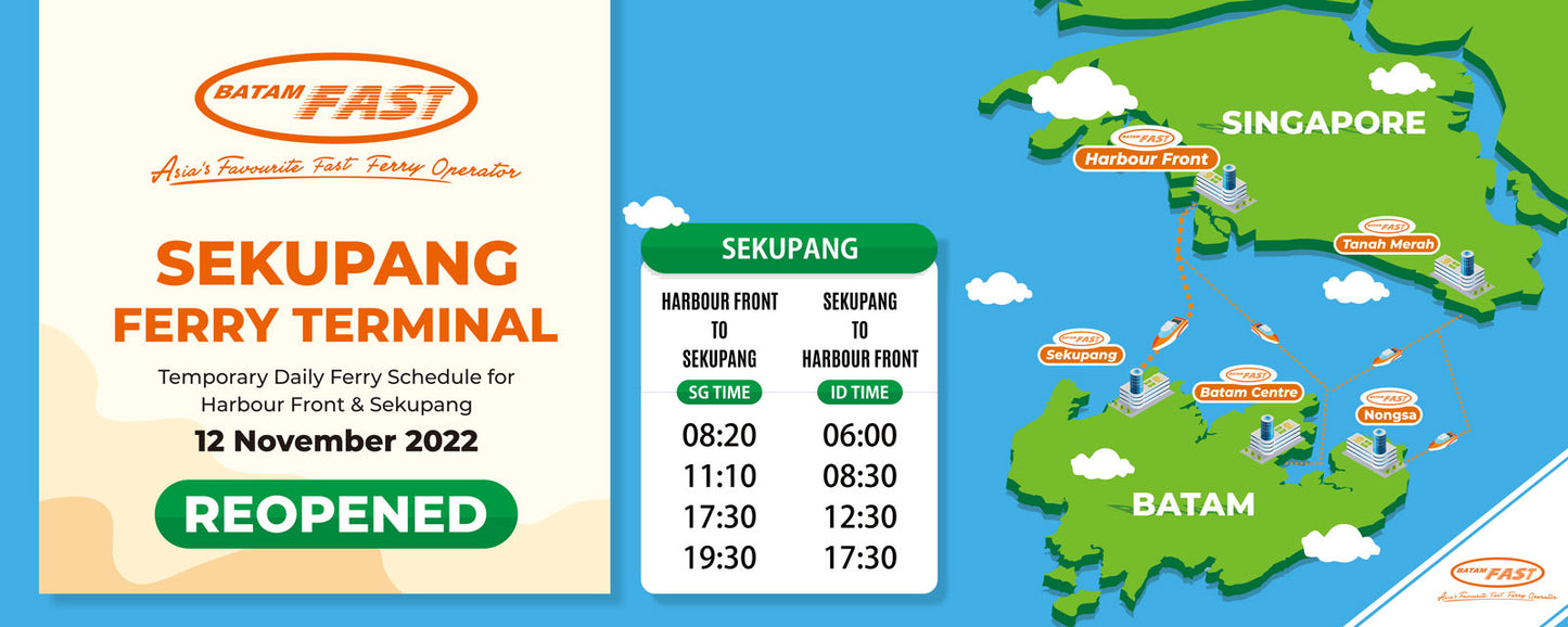 Batamfast Ferry (From Harbourfront, Singapore)
